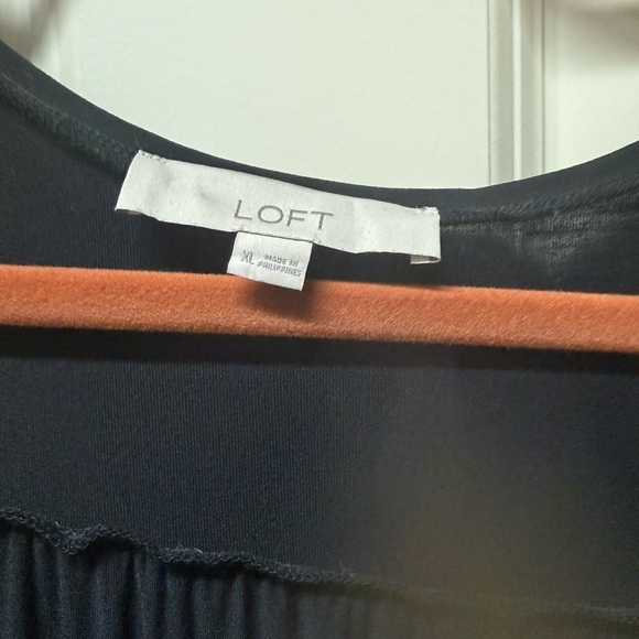 LOFT Black Asymmetrical Tank Top - Picture 2 of 3